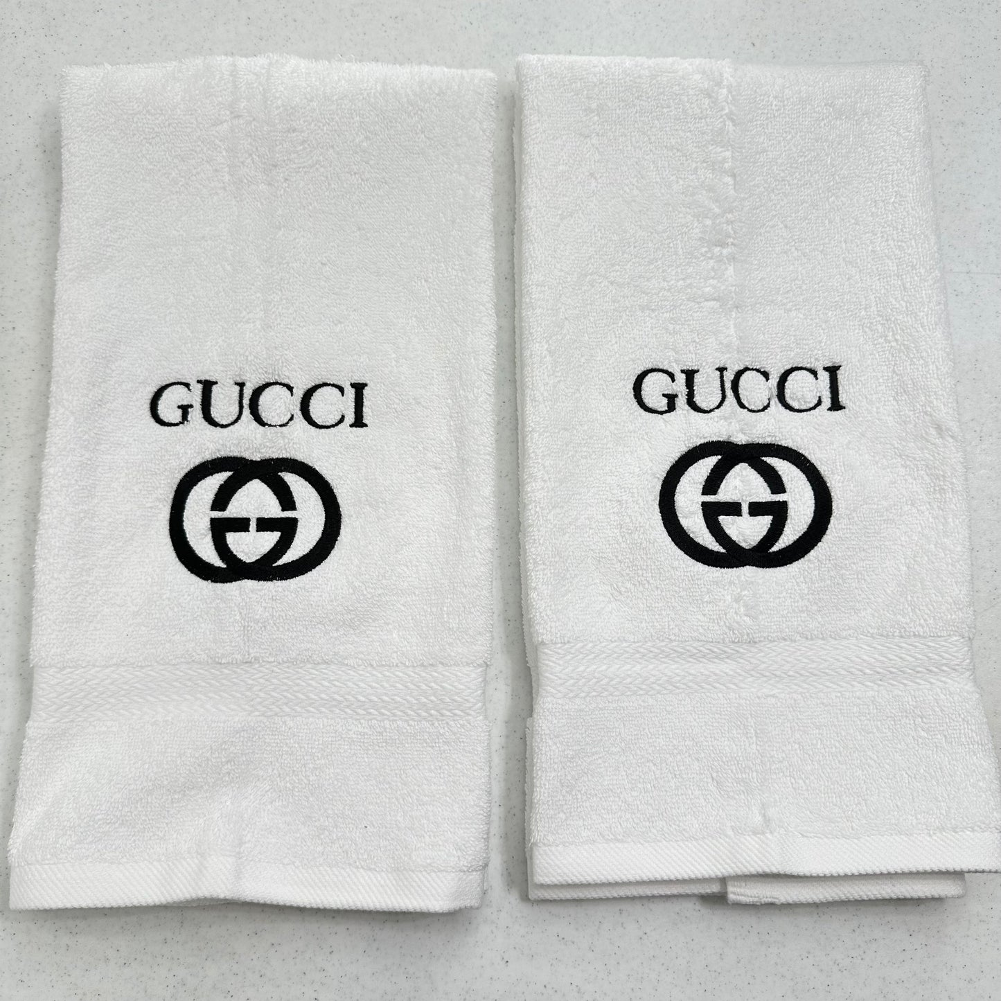 GUCCI Style Towels Embroidered Hand Towel Set Colors Bathroom Home Decor