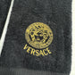 Versace Style Towels Embroidered Hand Towel Set Black Gold Bathroom Decor