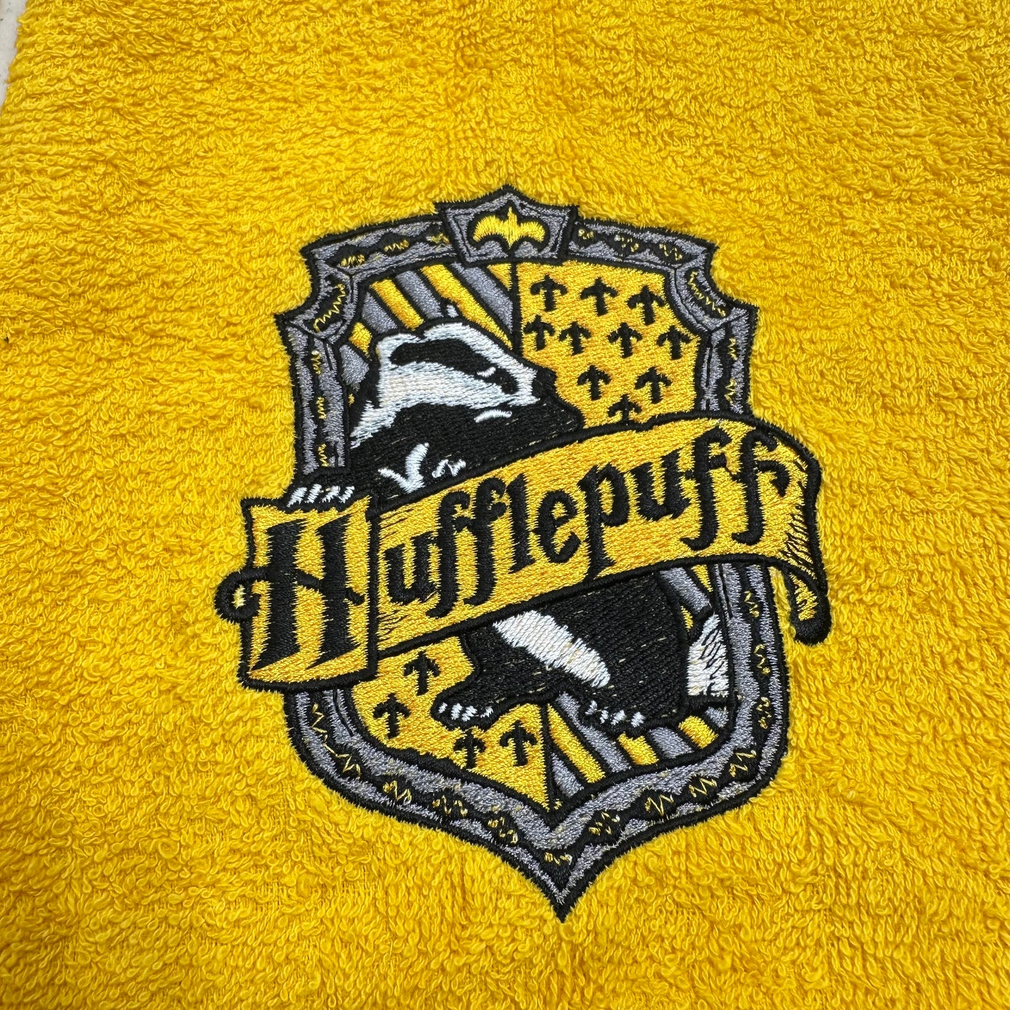 Harry Potter Hand Towel Set Embroidered Gryffindor Hufflepuff Ravenclaw Slytherin Hogwarts Wizard Witch Decor