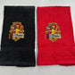 Harry Potter Hand Towel Set Embroidered Gryffindor Hufflepuff Ravenclaw Slytherin Hogwarts Wizard Witch Decor