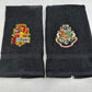 Harry Potter Hand Towel Set Embroidered Gryffindor Hufflepuff Ravenclaw Slytherin Hogwarts Wizard Witch Decor