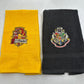 Harry Potter Hand Towel Set Embroidered Gryffindor Hufflepuff Ravenclaw Slytherin Hogwarts Wizard Witch Decor