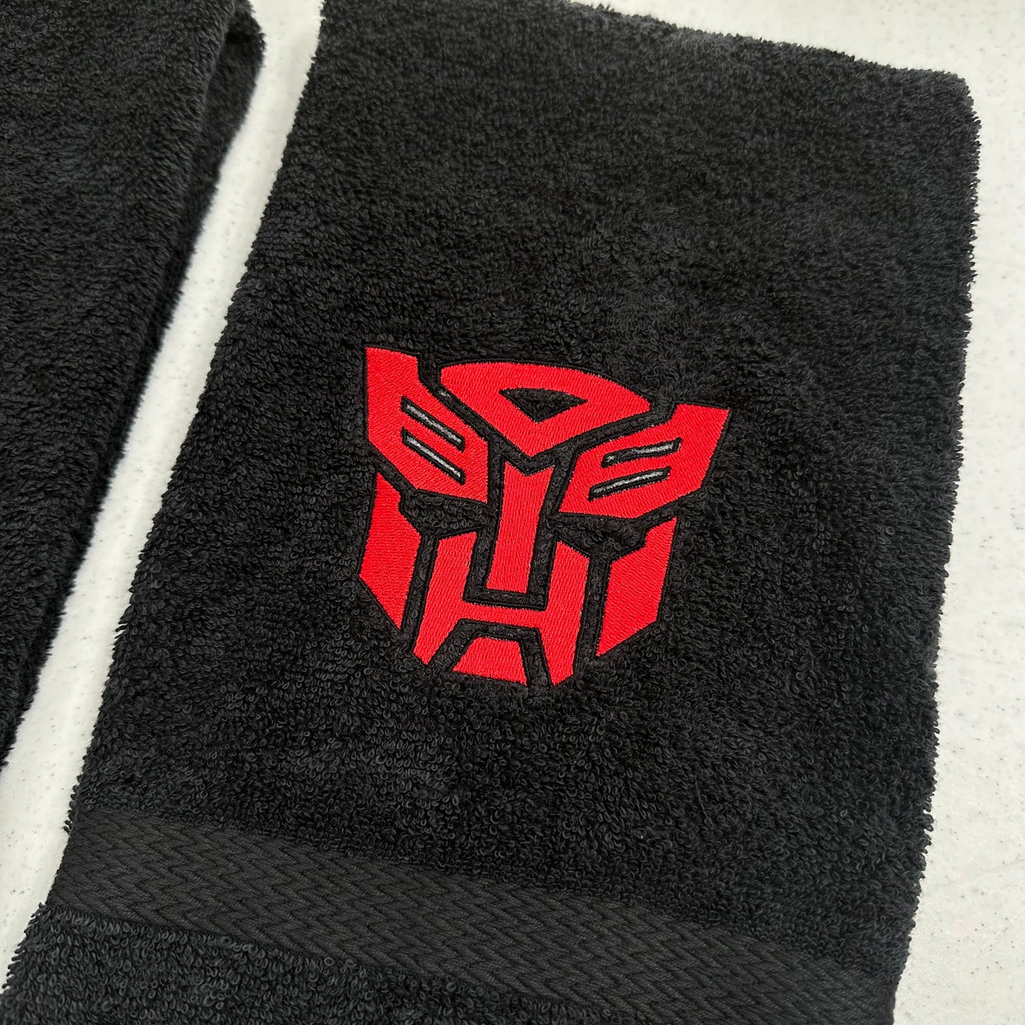 Transformers Towels Embroidered Autobots Hand Towel Set Bathroom Decor Robots