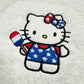 Hello Kitty Towels Embroidered July 4th Hand Towel Set Cute Girly Bathroom Holiday Decor Stars Stripes