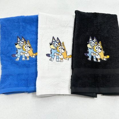 Bluey Towels Embroidered Hand Towel Set Cute Bingo Dog Bathroom Decor