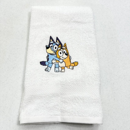 Bluey Towels Embroidered Hand Towel Set Cute Bingo Dog Bathroom Decor