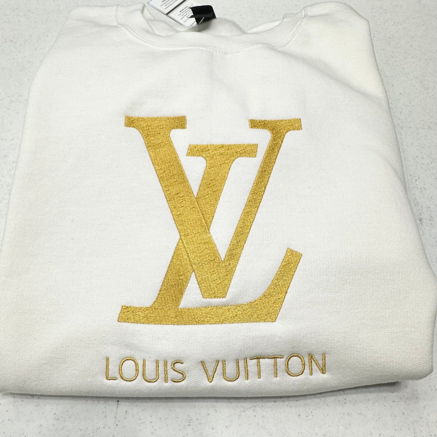 Louis Vuitton Logo Embroidered ADULT Unisex Crewneck Sweatshirt