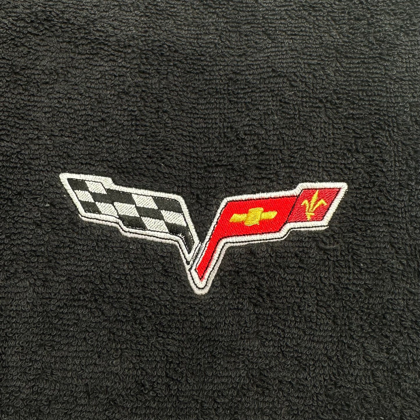 Chevy Corvette Towels Embroidered Hand Towel Set C5 C6 Vette Bathroom Home Decor