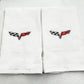 Chevy Corvette Towels Embroidered Hand Towel Set C5 C6 Vette Bathroom Home Decor