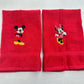 Mickey Minnie Mouse Towels Embroidered Hand Towel Set Cute Bathroom Decor
