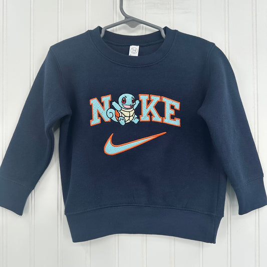 Nike Pokemon Squirtle Embroidered YOUTH Sweatshirt Kids Boy Girl Unisex Crewneck