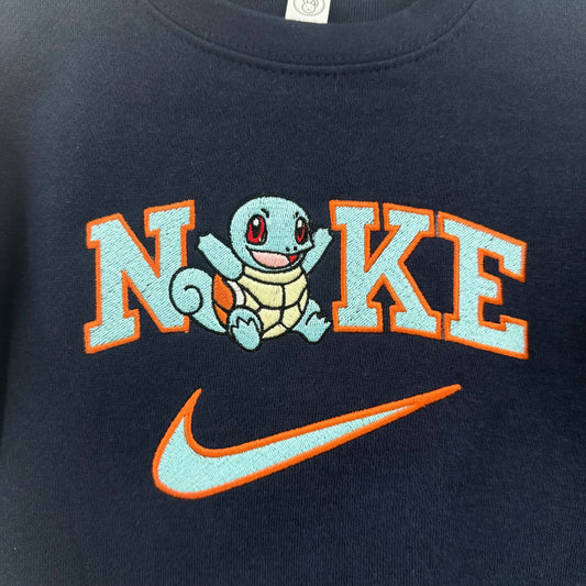 Nike Pokemon Squirtle Embroidered YOUTH Hoodie / Crewneck Sweatshirt Kids Boy Girl Unisex