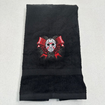 Halloween Hand Towel Set Embroidered Horror Movie Freddy Jason Scream Ghostface Pennywise Chucky Beetlejuice