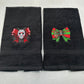 Halloween Hand Towel Set Embroidered Horror Movie Freddy Jason Scream Ghostface Pennywise Chucky Beetlejuice