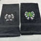 Halloween Hand Towel Set Embroidered Horror Movie Freddy Jason Scream Ghostface Pennywise Chucky Beetlejuice