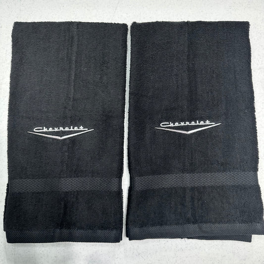 Chevrolet Towels Embroidered Hand Towel Set Car Truck Black Bathroom Home Decor