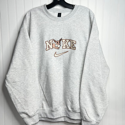 Nike Pokemon Eevee Embroidered ADULT Hoodie / Crewneck Sweatshirt Unisex