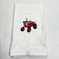 Tractor Towels Embroidered International Harvester 66 Series Hand Towel Set Red Black Bathroom Home Farm Decor