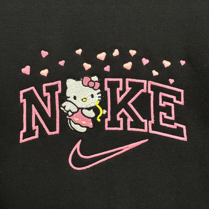Nike Hello Kitty Hearts Sweatshirt Embroidered YOUTH Hoodie / Crewneck Kids Boy Girl Unisex Cat Anime Cozy Gift