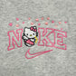 Nike Hello Kitty Hearts Embroidered YOUTH Sweatshirt Kids Boy Girl Unisex Crewneck