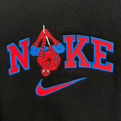 Nike Spiderman Embroidered ADULT Hoodie / Crewneck Sweatshirt Unisex Comic Super Hero Lover Gift