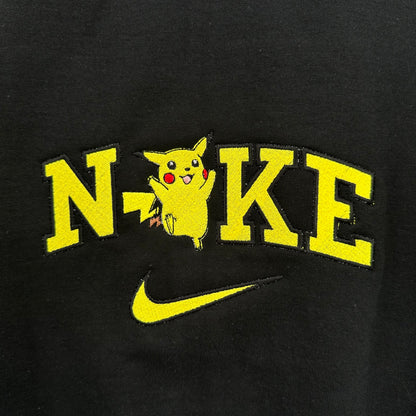 Nike Pokemon Pikachu Embroidered YOUTH Sweatshirt Kids Boy Girl Unisex Crewneck