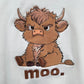 Highland Cow Embroidered TODDLER Crewneck Sweatshirt Grumpy Moo
