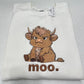 Grumpy Highland Cow Embroidered YOUTH Crewneck Sweatshirt