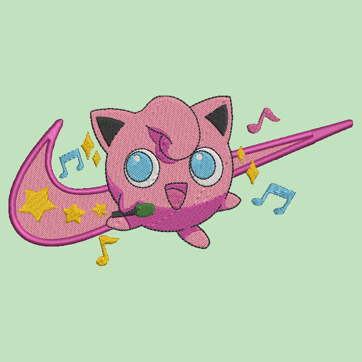 Nike Pokemon Jigglypuff Embroidered ADULT Hoodie / Crewneck Sweatshirt Unisex Swoosh Video Gamer Gift