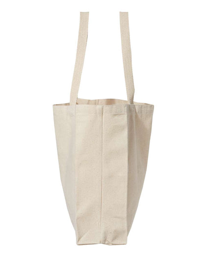 Beige tote bag with straps on a white background