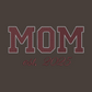 MOM Embroidered Adult Unisex Crewneck Sweatshirt New Mom 2025 Maroon Thread