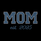 MOM Embroidered Adult Unisex Crewneck Sweatshirt New Mom 2025 Navy Blue Thread
