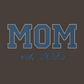 MOM Embroidered Adult Unisex Crewneck Sweatshirt New Mom 2025 Navy Blue Thread