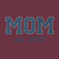 MOM Embroidered Adult Unisex Crewneck Sweatshirt New Mom 2025 Navy Blue Thread