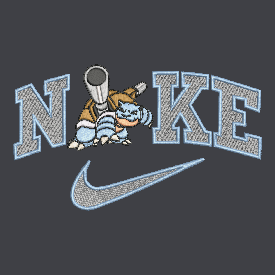 Nike Pokemon Blastoise Embroidered ADULT Hoodie / Crewneck Sweatshirt Unisex