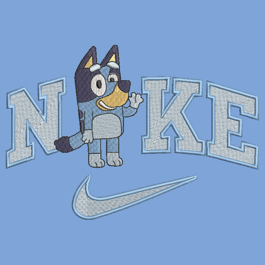 Nike Bluey Embroidered YOUTH Hoodie / Crewneck Sweatshirt Kids Boy Girl Unisex Dog Sisters Cartoon Bluey Waving