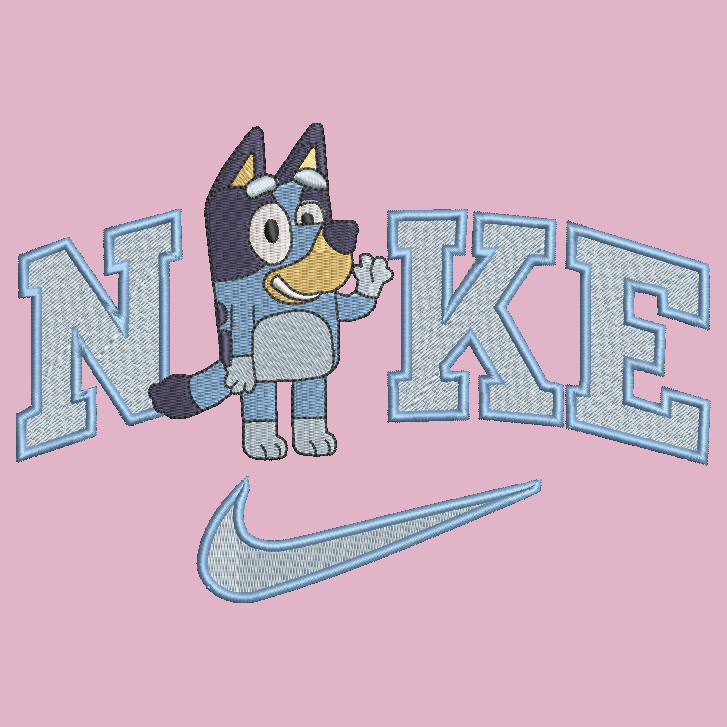 Nike Bluey Embroidered ADULT Hoodie / Crewneck Sweatshirt Unisex Dog Sisters Cartoon Bluey Waving