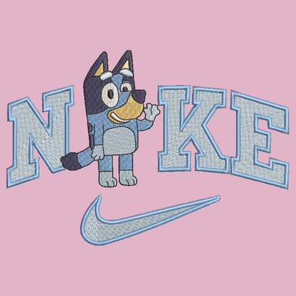 Nike Bluey Embroidered ADULT Hoodie / Crewneck Sweatshirt Unisex Dog Sisters Cartoon Bluey Waving