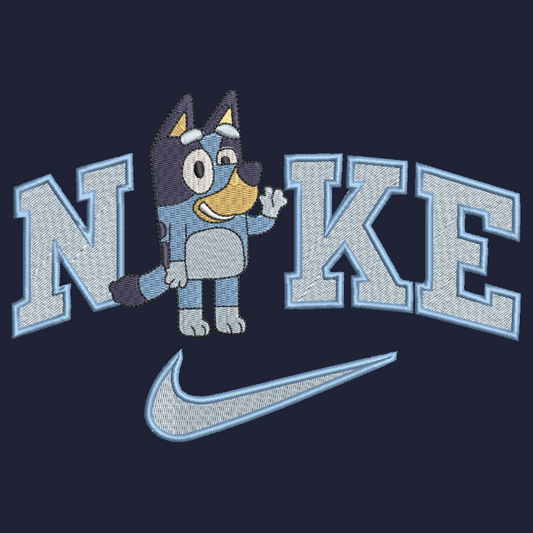 Nike Bluey Embroidered YOUTH Hoodie / Crewneck Sweatshirt Kids Boy Girl Unisex Dog Sisters Cartoon Bluey Waving