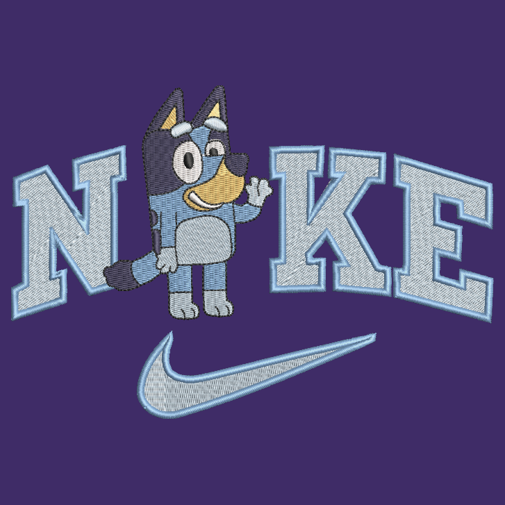 Nike Bluey Embroidered ADULT Hoodie / Crewneck Sweatshirt Unisex Dog Sisters Cartoon Bluey Waving