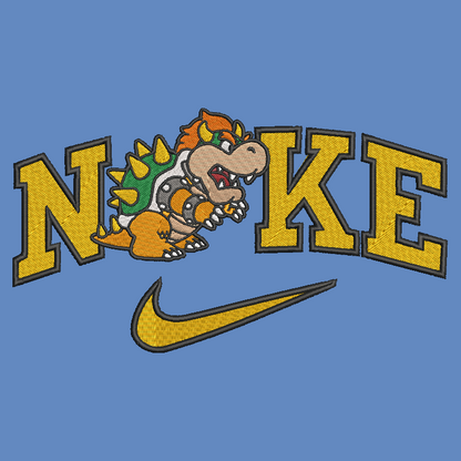 Nike Mario Bros Bowser Embroidered YOUTH Hoodie / Crewneck Sweatshirt Kids Boy Girl Unisex Video Gamer Gift