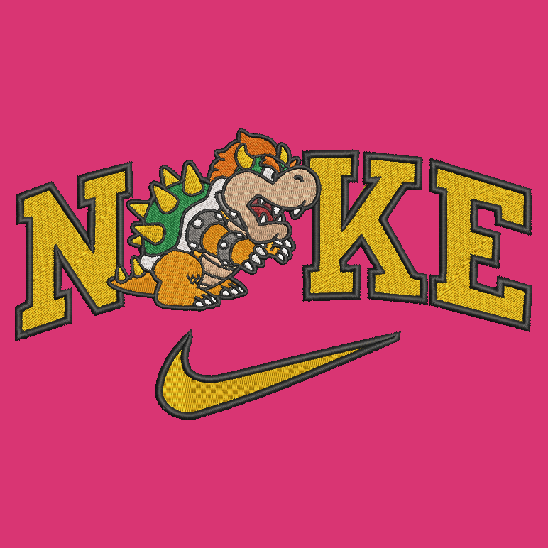 Nike Mario Bros Bowser Embroidered YOUTH Hoodie / Crewneck Sweatshirt Kids Boy Girl Unisex Video Gamer Gift