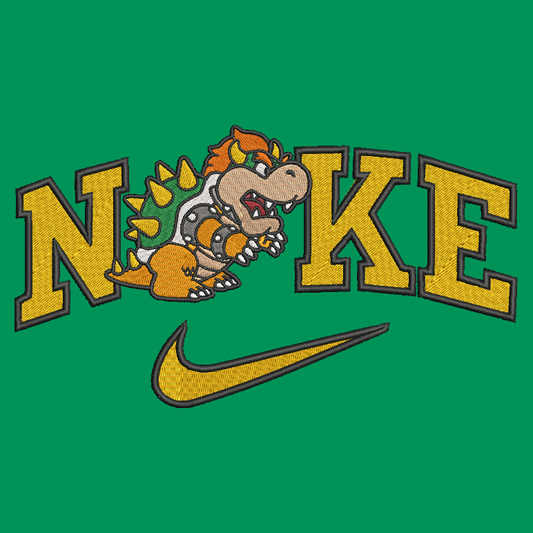 Nike Mario Bros Bowser Embroidered YOUTH Hoodie / Crewneck Sweatshirt Kids Boy Girl Unisex Video Gamer Gift