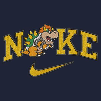 Nike Mario Bros Bowser Embroidered YOUTH Hoodie / Crewneck Sweatshirt Kids Boy Girl Unisex Video Gamer Gift