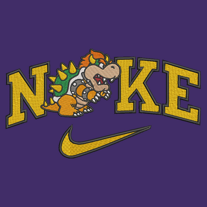 Nike Mario Bros Bowser Embroidered ADULT Hoodie / Crewneck Sweatshirt Unisex Video Gamer Gift