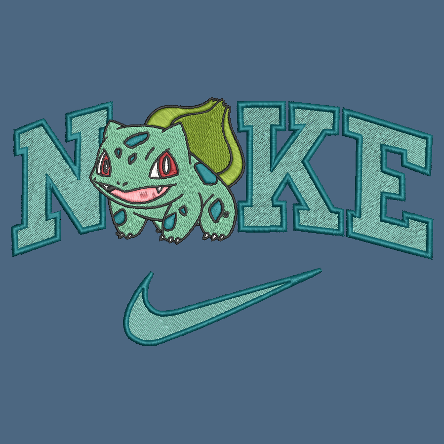 Nike Pokemon Bulbasaur Embroidered ADULT Hoodie / Crewneck Sweatshirt Unisex