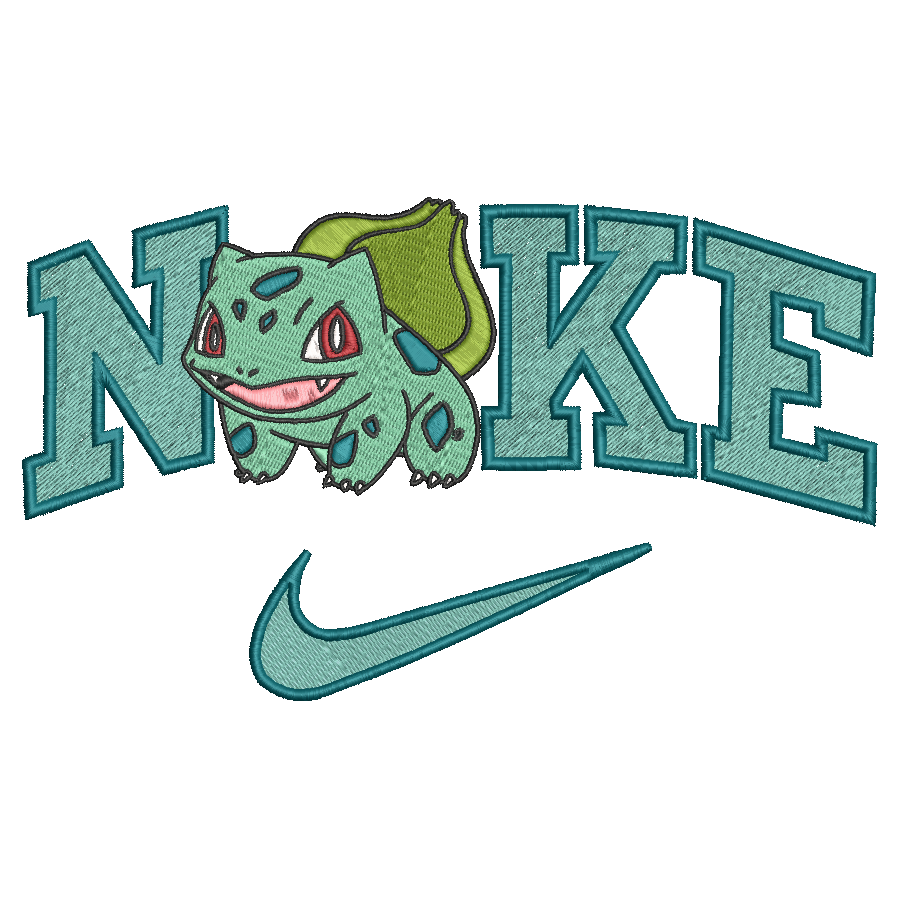 Nike Pokemon Bulbasaur Embroidered ADULT Hoodie / Crewneck Sweatshirt Unisex