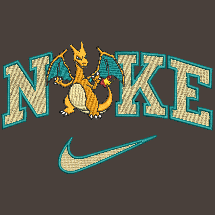 Nike Pokemon Charizard Embroidered ADULT Hoodie / Crewneck Sweatshirt Unisex