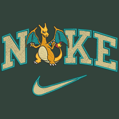 Nike Pokemon Charizard Embroidered ADULT Hoodie / Crewneck Sweatshirt Unisex