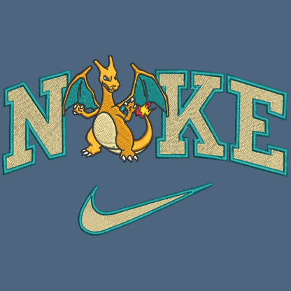 Nike Pokemon Charizard Embroidered ADULT Hoodie / Crewneck Sweatshirt Unisex